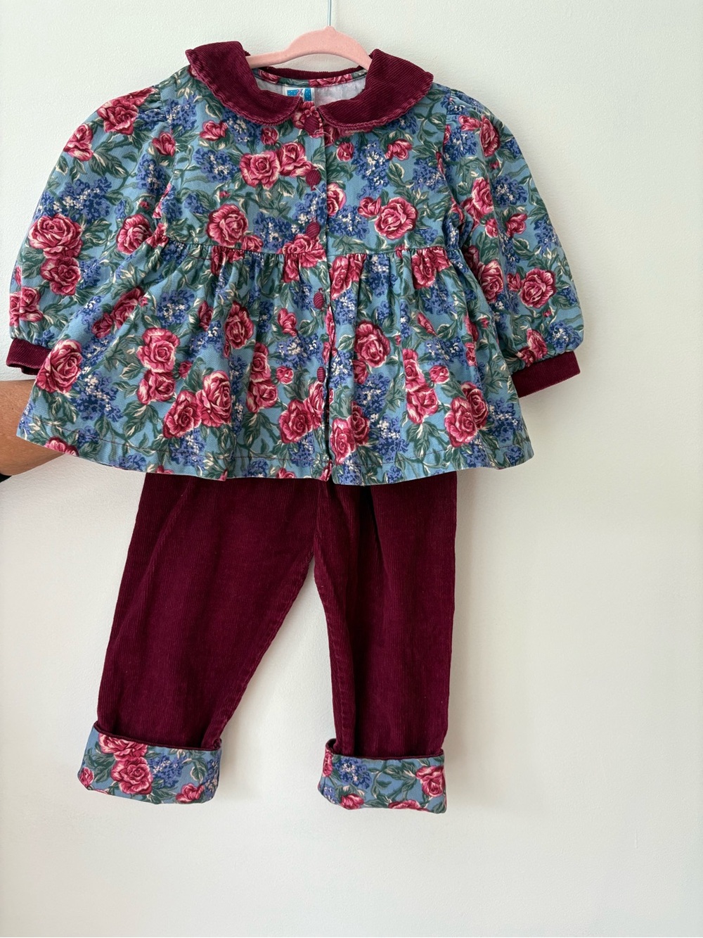 Toddle Tyke Vintage Toddler Top and Bottom Floral Set